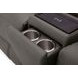 Hudson Coal Leather Power Reclining Console Loveseat with Power Headrest and Lumbar