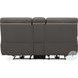 Hudson Coal Leather Triple Power Reclining Console Loveseat with Bluetooth Speakers and Cooler