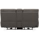 Hudson Coal Leather Power Reclining Console Loveseat with Power Headrest and Lumbar
