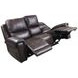 Burton Reno Walnut Leather Power Reclining Sofa with Power Headrest and Lumbar