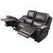 Burton Reno Walnut Leather Power Reclining Sofa with Power Headrest and Lumbar