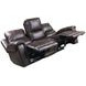 Burton Reno Walnut Leather Power Reclining Sofa with Power Headrest and Lumbar