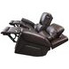 Burton Reno Walnut Leather Power Reclining Sofa with Power Headrest and Lumbar