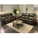 Spencer Lambert Granite Leather 89" Power Reclining Sofa with USB Charging
