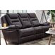 Keaton Chocolate Leather 92" Triple Power Massage Reclining Sofa with USB Charging