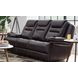 Keaton Chocolate Leather 92" Triple Power Massage Reclining Sofa with USB Charging