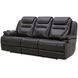 Keaton Chocolate Leather Triple Power Massage Reclining Living Room Set with USB Charging