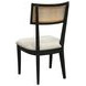 Oscar Black Upholstered Side Chair Set of 2