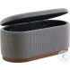 Nell Gray Lift Top Storage Bench