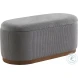 Nell Gray Lift Top Storage Bench