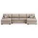 Seyler Lane Hemp 3 Piece Modular Double Chaise Sectional with Sleeper