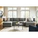 Revenna Greystone 3 Piece Modular Sectional with Double Chaise