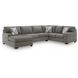 Revenna Greystone 3 Piece Modular Sectional with LAF Chaise
