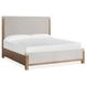 Plum Creek Sierra Brown and Elite Dove California King Upholstered Panel Bed