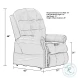 Madison Walnut Leather Lay Flat Power Lift Recliner