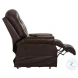 Madison Walnut Leather Lay Flat Power Lift Recliner