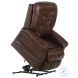 Madison Walnut Leather Lay Flat Power Lift Recliner