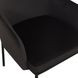 Sydney Black Performance Fabric Upholstered Arm Chair Set of 2