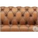 Haworth Saddle Brown Leather 89" Sofa with Nailhead Trim