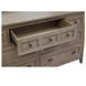 Paxton Place Dovetail Gray 7 Drawer Dresser with Rectangular Mirror
