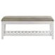 Andover White and Gray Upholstered Bed Bench with Storage