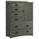 Oak Park Pewter 6 Drawer Gentleman's Chest