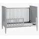 Modern Nursery Light Gray Convertible Crib