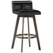 Stafford Bravo Black Swivel Upholstered Bar Stool