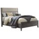 Portia Brushed Brindle and Beige Queen Upholstered Panel Bedroom Set with Storage Bench