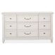 Silverwillow Egg Shell White 9 Drawer Dresser with Rectangular Mirror