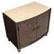 Timberlyn Espresso and Beige 2 Door Stone Top Nightstand with USB Charging
