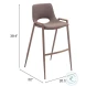 Desi Brown and Walnut Bar Stool Set of 2
