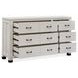 Harper Springs Silo White and Black 6 Drawer Dresser with Arched Mirror