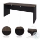 Connexion Antigua And Black 71" L Shaped Desk With Pedestal