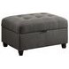 Stonenesse Crosshatch Steel Gray Ottoman