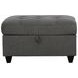 Stonenesse Crosshatch Steel Gray Ottoman