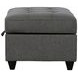 Stonenesse Crosshatch Steel Gray Ottoman