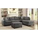 Stonenesse Crosshatch Steel Gray Ottoman