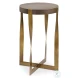Drayden Dark Chocolate And Brass Accent Table