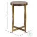 Drayden Dark Chocolate And Brass Accent Table