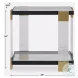 Bendena Satin Black And Brass Side Table