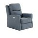 Fame Sky Blue Leather Rocker Power Recliner with USB Charging