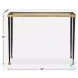 Needlepoint Antique Gold And Black Console Table