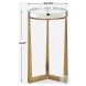 Roxas Antique Gold Round Accent Table