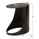 Wellora Chocolate Brown And Black Side Table