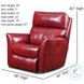 Stardust Palermo Crimson Leather Power Headrest Wall Hugger Recliner