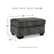 Lonoke Gunmetal Ottoman