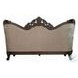 Devayne Fabric and Dark Walnut Living Room Set with 6 Pillows