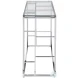 5073 Clear Glass And Polished Stainless Steel Sofa Table with Ladder Style Frame