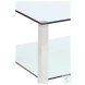 5080 Clear Glass And Polished Stainless Steel Lamp Table